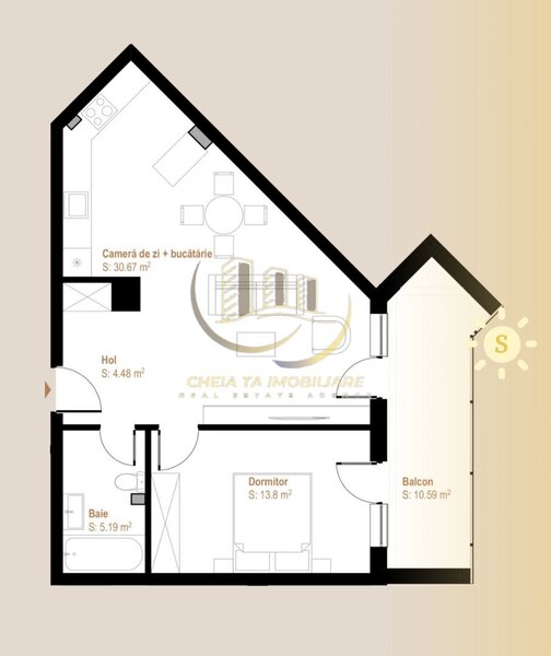 Vivo, urgent, apartament de vanzare 2 camere.